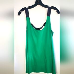 THEORY - size L-women tank top/blouse in green -sleveless